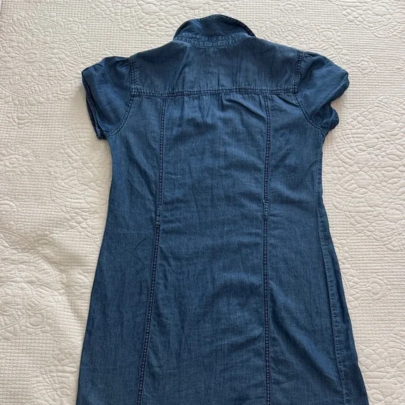 G by Guess Navy Denim Dress with Zipper Accents retro western boho✨ - Picture 8 of 10